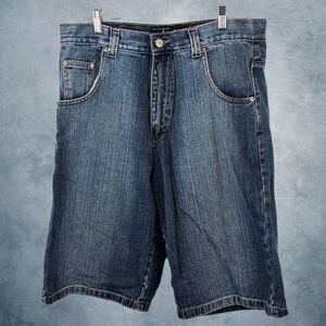 VINTAGE Y2K Dtek Jean Shorts Mens 36 Blue Denim‎ Baggy Loose Hip Hop Wide Leg